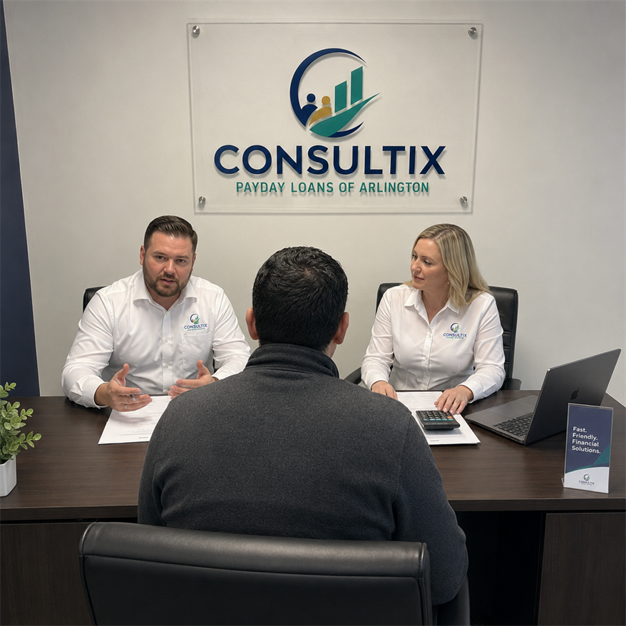 Consultix advisors meeting with a client at a consultation table
